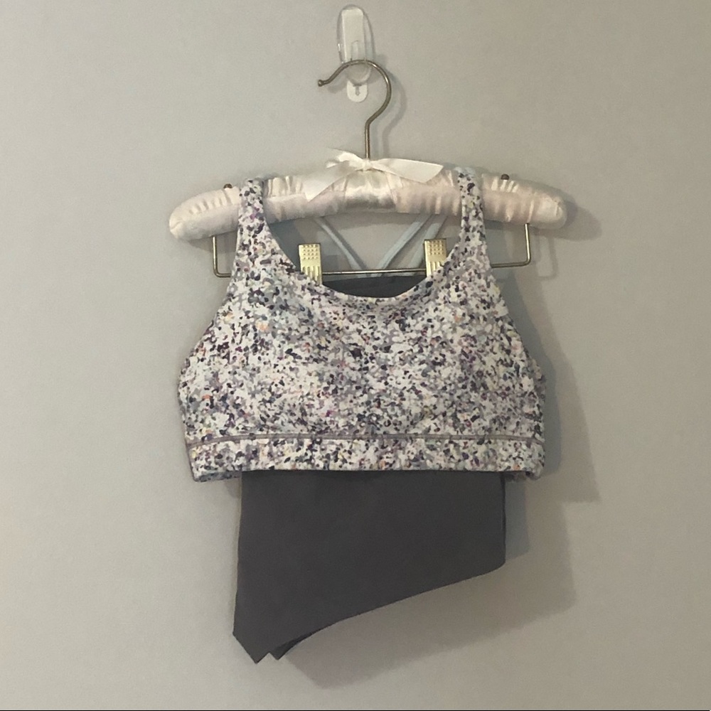 Athleta Girl Upbeat Bra & Run The World Short Set